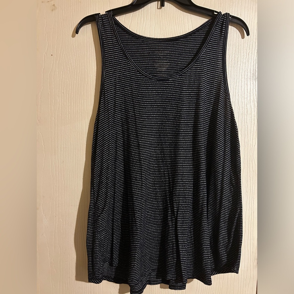 Arizona Brand Size Large tank top. Blue with white stripes.